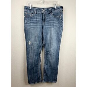 Supplies Bootcut Jeans Women's Size 12 Mid Rise Distressed Medium Wash Stretch